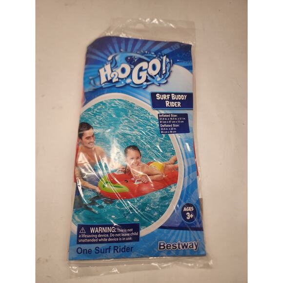 Bestway H2O Go! Surf Rider Buddy Strawberry Pool Float Floaty 32” New! - Picture 1 of 2